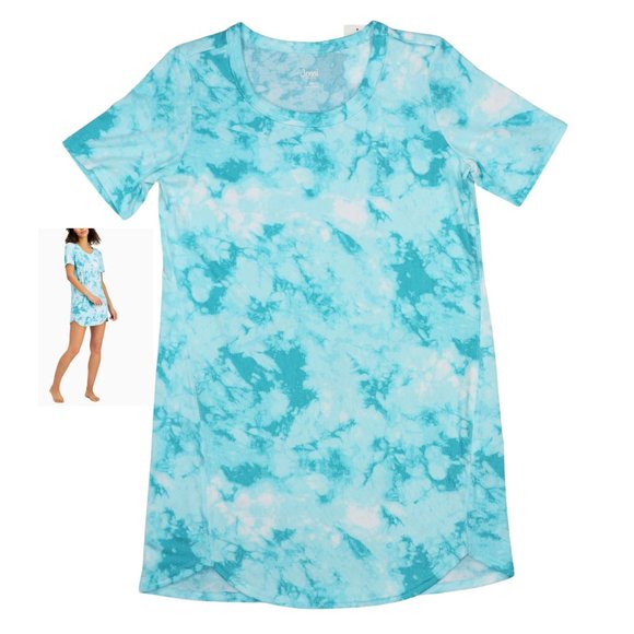 Jenni Other - Jenni Intimates Tie Dye Printed Short Sleeve Sleepshirt Women's Pajama Top NWT